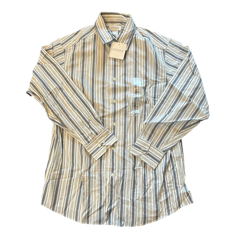 [Concepts by Claiborne] NWT Striped Long Sleeve Shirt
